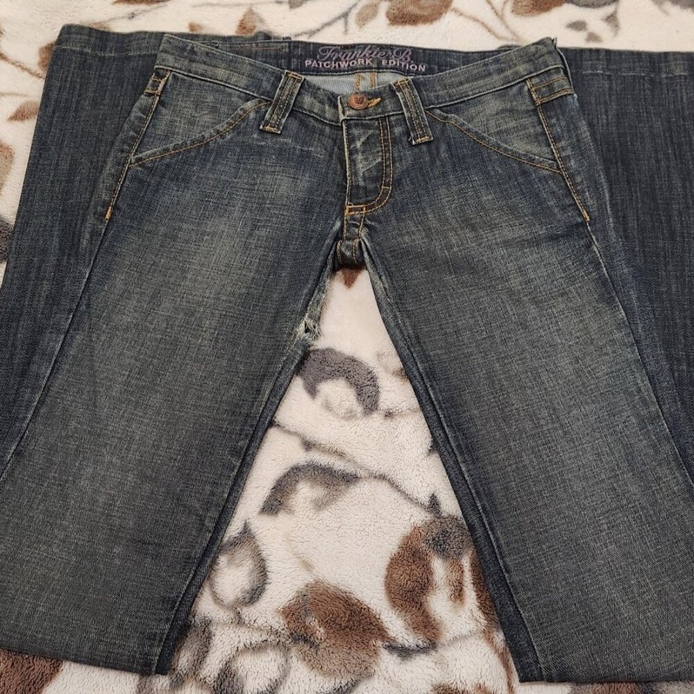 Frankie B Patchwork Edition Boot Cut Low Rise Jea… - image 1